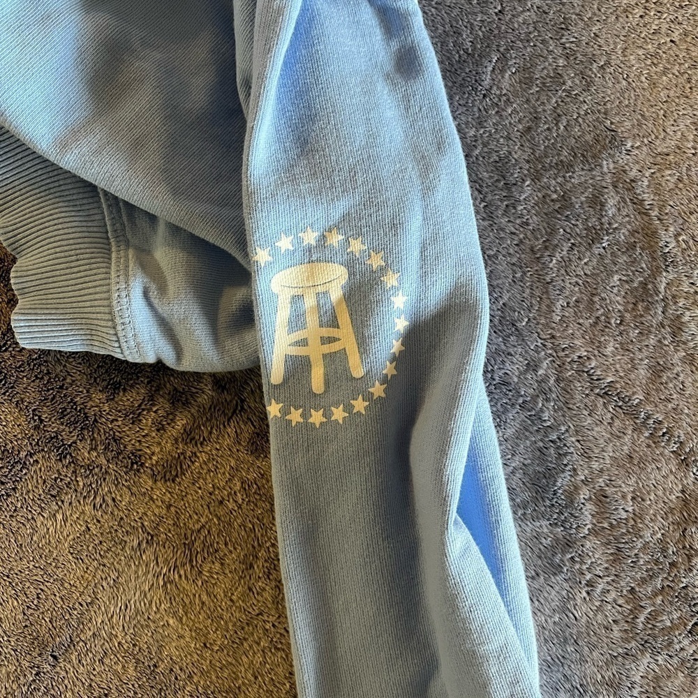 Barstool Chicks Light Blue “I Am Unwell” Cropped Hoodie Size S - Picture 3 of 5